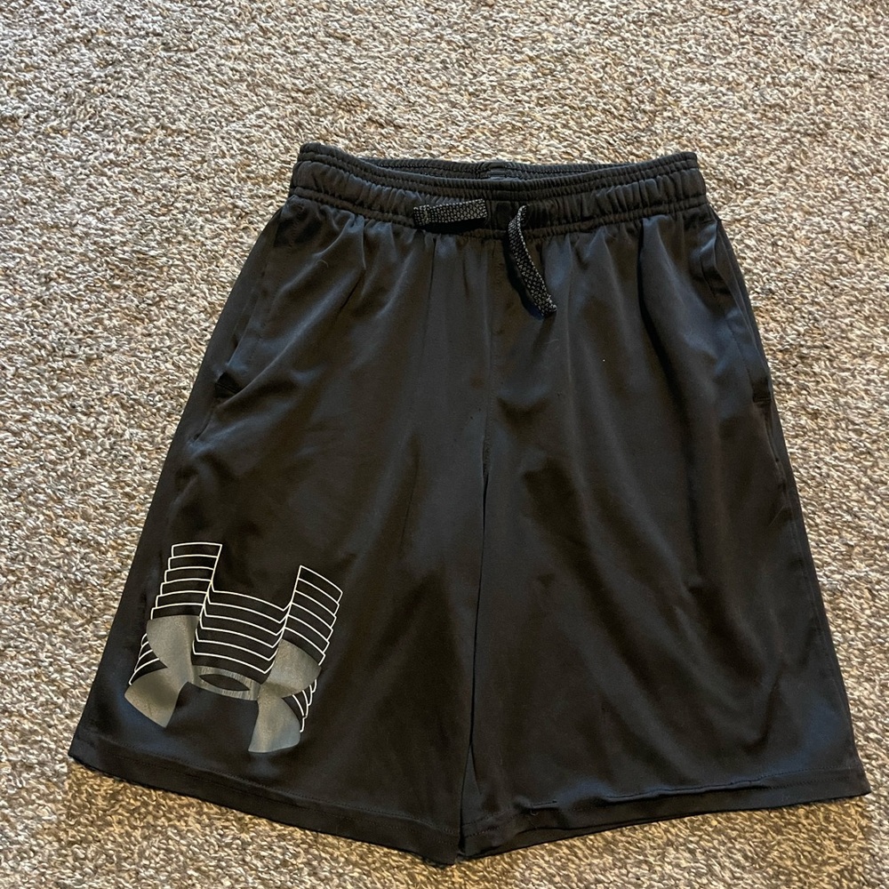 Under Armour Black and Gray Athletic Shorts